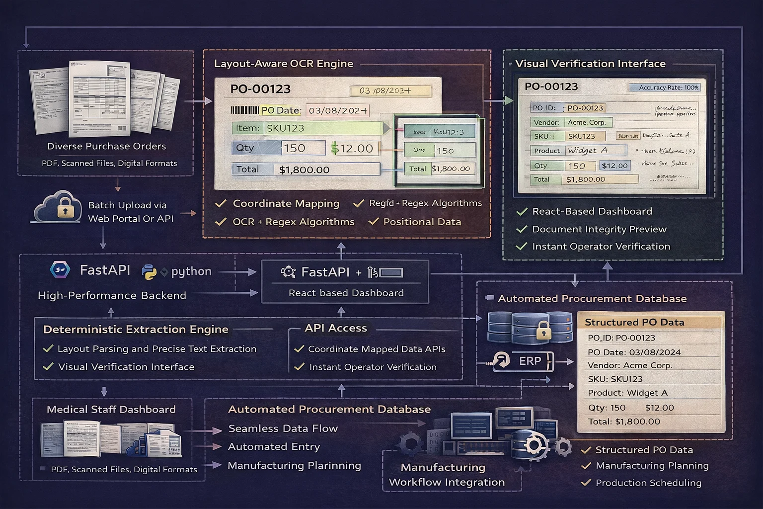 Document processing workflow dashboard